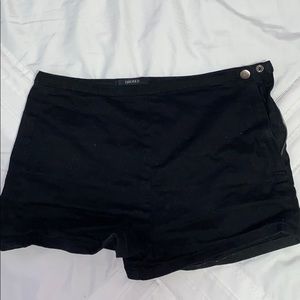 Forever 21 Side-zip High-waisted Black Shortd